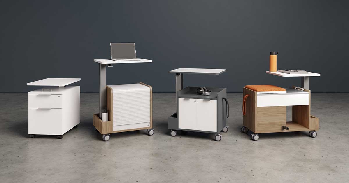 Deskmakers' Sidekick Mobile Work Pedestals